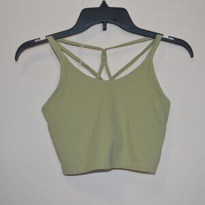 HALARA CLOUDFUL AIR DOUBLE STRAPS CRISSCROSS CROPPED YOGA TANK NWT